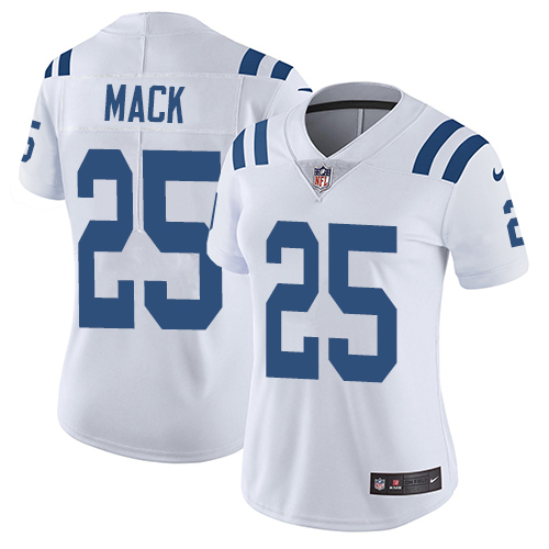 Indianapolis Colts 25 Limited Marlon Mack White Nike NFL Road Women Vapor Untouchable jerseys
